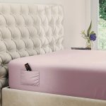 1PC Luxury Fitted Sheet With Side Pocket Extra 40.64CM Deep Pocket Shrinkage & Fade Resistant 100% Polyester Brushed Fabric Soft