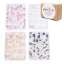 Coffin/ballerina Shape Assorted French Nail Extension Tip Set Of 4