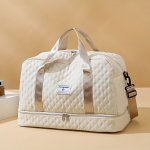Lightweight Argyle Pattern Luggage Bag Large Capacity Travel Duffle Bag Portable Overnight Bag