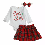 Santa Baby Plaid Set