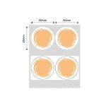 - B1 B21 - 42X21MM - 310 Thermal Labels -round Orange Design