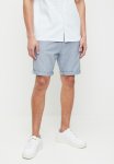 Oxford Cotton Shorts With Belt- Navy