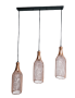 Mrsmart-metal Mesh Bottle Style Chandelier Light - Rose Gold