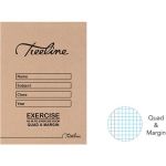 Treeline A5 Exercise Books 48 Pg Quad & Margin Pack Of 20