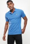 Polo Mens Plain Pique Short Sleeve Golfer - Blue