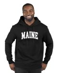 Wild Bobby State Of Maine College Style White Fashion Premium Side-pocket Hoodie Sweatshirt Black Xx-large