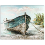 Boat At Rest Wall Art Texture Painting Canvas 1200 X 1500