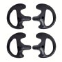 Medium Size Black Coil Cord Earbuds With Replaceable Ear Mold - Suitable For Coil Cord Monitors And Law Enforcement Police Radio Earphones