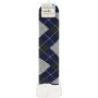 Clicks Argyle Sherpa Slipperswith Gel Pads Navy & Grey