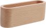 Wooden Business Card Holder Desk Stand With 3 Compartments Walnut Finish