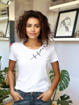 Heartbeat Fitted Tee - White - Xlarge