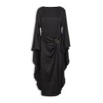 Black Cape Trim Dress