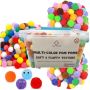 300 Assorted Craft Pom Poms 2.5CM Kids Diy Arts & Crafts Supplies Set