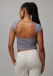 Hailey Open Back Tee - Washed Steel