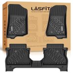 Lasfit Floor Mats For Jeep Gladiator Jt 2020-2025 2026 All Weather Tpe Custom Fit Pickup Truck Mats Floor Liners 1ST & 2ND Row B