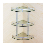 Ashcomonline Bathroom Glass Shelf Aluminium Glass Rack Shelf For Bathroom