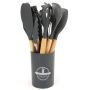 Kitchen Cooking Utensils Set Silicone Heat Resistant Kitchen Utensils - 12 Piece