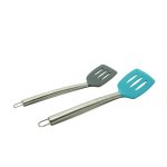 35CM Silicone Slotted Turner SGN1931 - Dark Gray