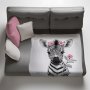 Floral Girl Zebra Baby Light Weigt Fleece Blanket By Nathan Pieterse