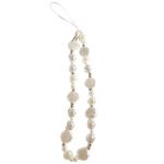 Pearl Phone Chain Keychain Asymmetric Gold Bead Bracelet Style Lanyard