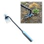 New Weeding Artifact Uprooting Weeding Tool Upgrade Garden Weed Pulling Tool Manganese Steel Forged Weed Puller 4 Teeth Dual Purpose Weeder With Han