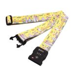 Anti-theft Luggage Safety Belt With Double Lock - Yellow