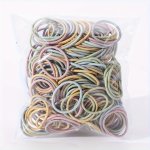 50PCS Candy-colored Elastic Hair Ties For Girls - Soft Polyester Solid Colors Perfect For Ponytails & Braids