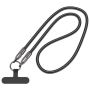 Phone Lanyard With Long Charging Cable 2-IN-1 Data Cable - Black