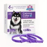 3PCS Dogs Calming Pheromones Collar Lasts 60 Days Relieve Anxiety Or Stress Adjustable Relaxing Comfortable Collar For All Small