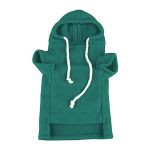 Small Animal Adjustable Drawstring Hoodie Warm And Skin-friendly Sweatshirt For Ferrets And Other Pets Green