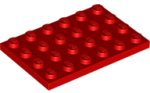Parts Plate 4 X 6 3032 - Red