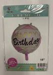 Happy Birthday Pink & Gold Balloon 18