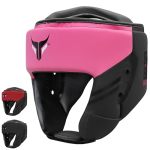 Mytra Fusion Boxing Headgear - Sparring Gear With Adjustable Strap Mma Muay Thai Kickboxing Martial Arts Karate Head Gear Black