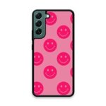 Custom Printed Tpu Cases - Samsung Galaxy S22 Plus 5G & 39 Hot Pink Smiley& 39 By