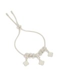 Silver Plated Triple Flower Drop Toggle Bracelet