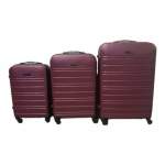 Smte Infinite Quality Travel Ware 3 Piece Luggage Set Maroon C7 With Keychain