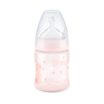First Choice+ Tempertature Control Bottle With Silicone Teat Rose 150ML 0-6 Months
