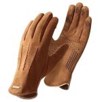 Faux Suede Gloves Men Non-slip Windproof Thermal Winter Gloves