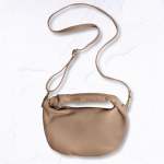 Genuine Leather Infinity Knot Crossbody Bag - Blush Free