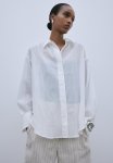 Crinkled Cotton Shirt - White