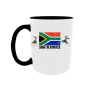 Springbok With Sa Flag - Printed Coffee Mug