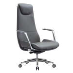 Luxury Mid-back Executive Leather Office Chair - Grey