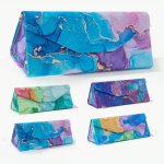 Foldable Glasses Case Fashion Printed Sunglasses Case Portable Sunglasses Case Bag Durable Protective Container Eyewear Accessor