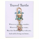 Charming Turquoise Turtle Keychain With Rhinestone Accents - Alloy Animal-themed Charm For Bags & Backpacks - Perfect Gift For W