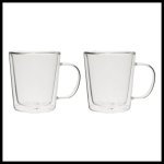 Consol 320ML Double-wall Glass Coffee Mug 2 Pack 41399