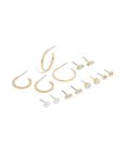 Goldair Gold Mixed Circle Stud & Hoop Earrings 7-PACK