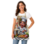 Polyester Apron - Funny Cartoon Chef Cooking Design - Beige