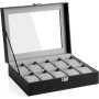 Watch Box With Glass Lid 10 Slots