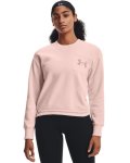 Women's Ua Rival Fleece Mesh Crew - Micro Pink Md