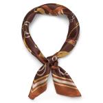 Brown Belts Print Silky Scarf